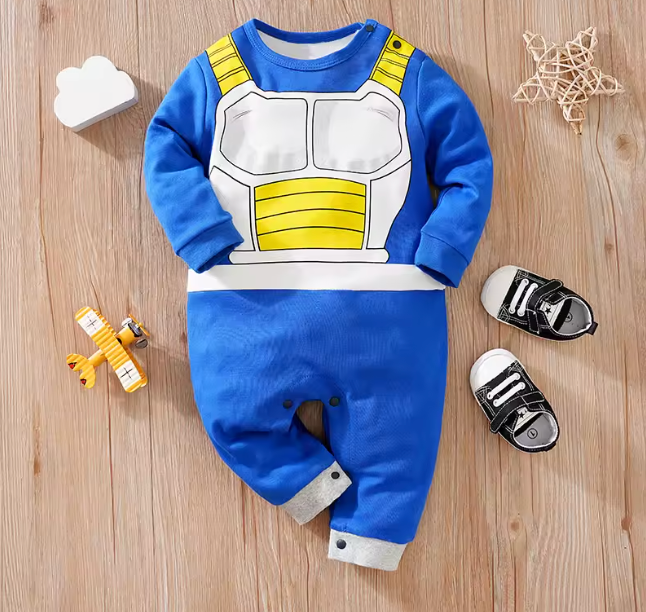 TinyVerse Blue Armor baby bodysuit