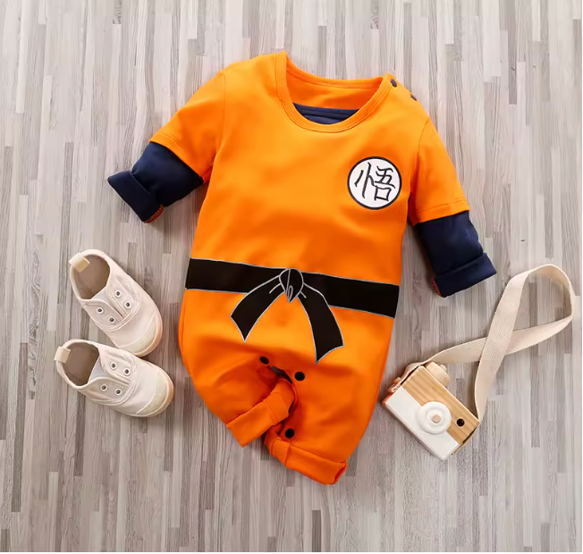 TinyVerse Orange Martial Arts baby bodysuit