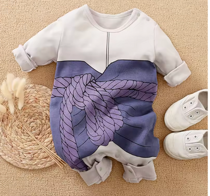 TinyVerse Purple Rope baby bodysuit